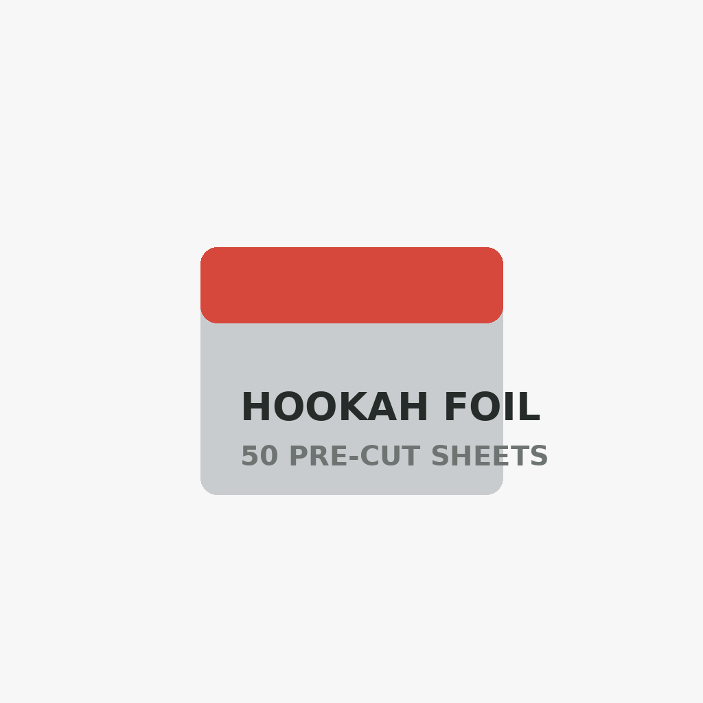 Pack of 50 pre-cut hookah foil sheets